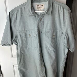 Filson Men's Light Gray Casual Button Down Shirt